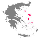 Mapa islas Noreste Egeo